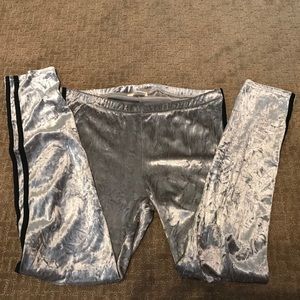 Velvet look leggings